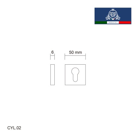 Накладка под цилиндр PDP CYL.02 матовое золото CYL.02.07