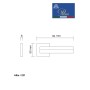 Дверная ручка на розетке Portuno Alba 221.03 матово чёрный