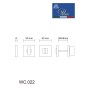 Ручка поворотная PDP WC.022 черный WC.022.03 (WC фиксатор)